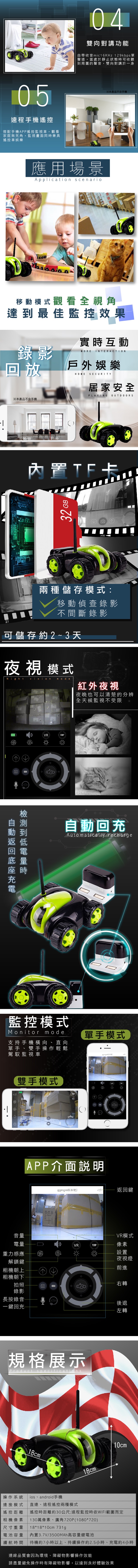 【Uta】無線Wifi移動式監視器遙控車F588(公司貨)